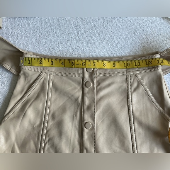 Jonathan Simkhai Beige Button-Down A-Line Skirt Sz 2 - Picture 9 of 15